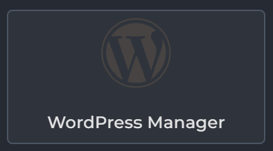 WordPress Manager tile in the Green Trail Hosting Service Console