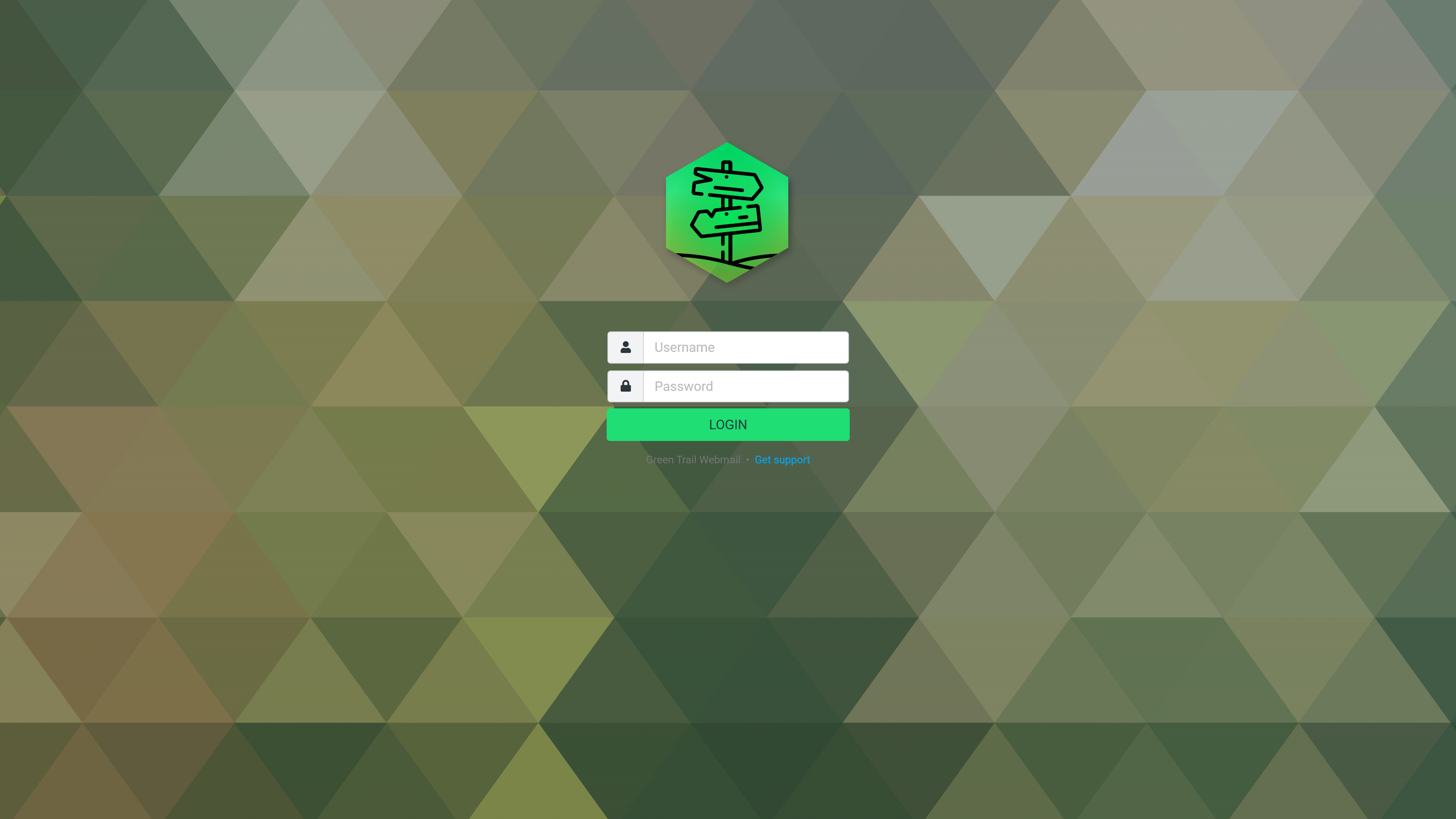 Email mailbox login page with fields for an email address and password